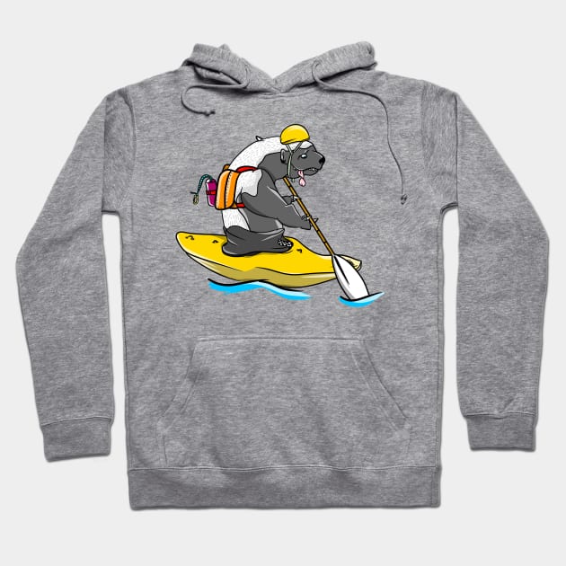 Honey badger in a kayak Hoodie by mailboxdisco